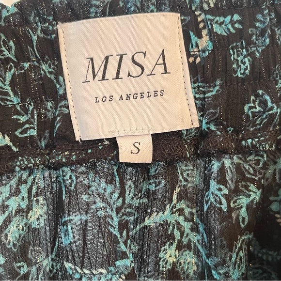 Misa Los Angeles Black and Blue Floral skirt size S - Picture 4 of 6